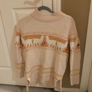 Anthropologie llama sweater